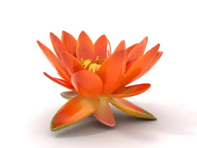 Vibrant Lotus Blossom model pack Low-poly 3D model
