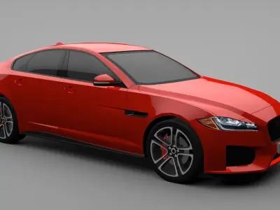 Sports Sedan Game-Ready Model Low-poly 3D model Low-poly 3D model