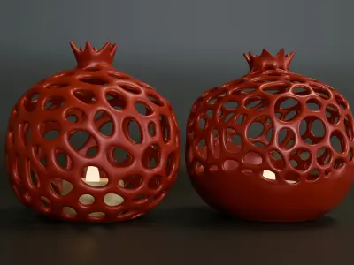 pomegranate tealight covers 3D print model