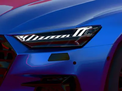 Audi A7 Sportback 2018 3D model Low-poly 3D model