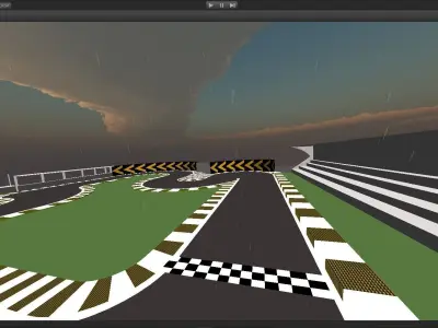  Car track RaceTrack RaceCourse Model 3D model