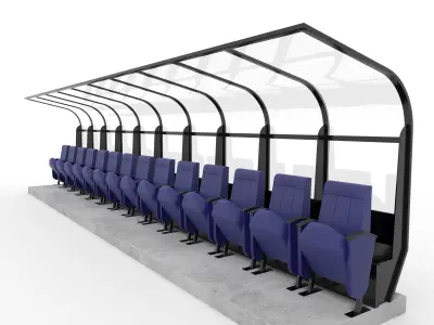 Soccer Bench 06 3D model