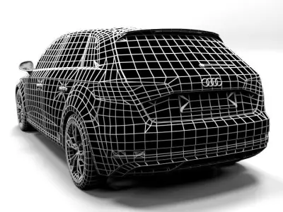 AUDI A3 SPORTBACK 2017 Low-poly 3D model