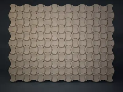 02 3DECOR PATTERN WALL Low-poly 3D model