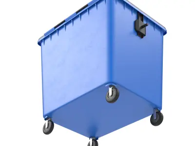 Trash Bin Low-poly 3D model