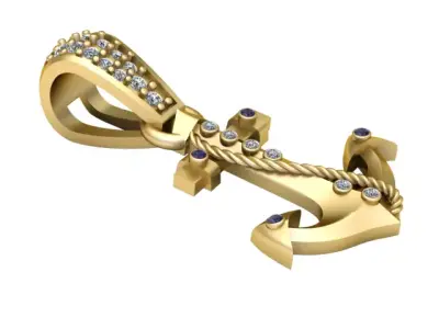 Gold Hook Pendant 3D print model