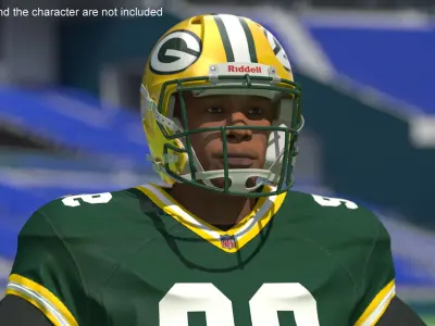 Green Bay Packers American Football Helmet 3D model