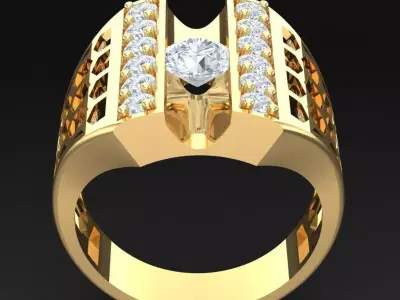 Luxury Men Rings Designs 6MR010 3D print model