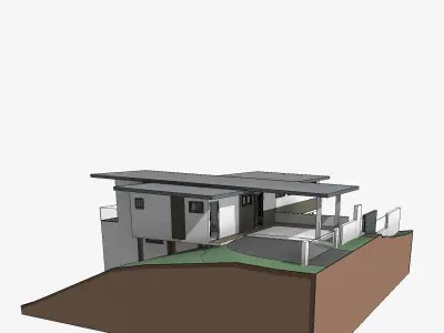 Foreman Residential Villa Revit Model Low-poly 3D model