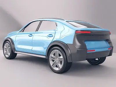 Generic crossover concept vehicle 3D model