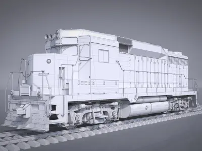 Locomotive GP30 700 SOO Line 3D model