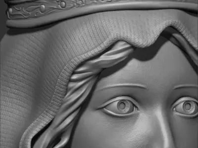 statue of mother mary 3D print model