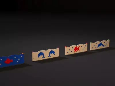 playground fencing 3D model