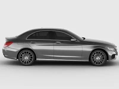 Mercedes C Class 2014 AMG line 3D model
