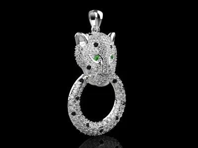 panther pendant  0181 3D print model