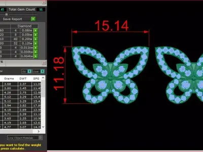 Earrings Diamond 3D print model