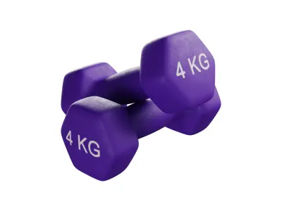 4 Kg Dumbbell 3D model