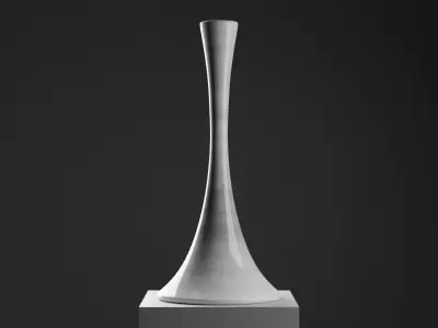 3D vases with materials 3D model