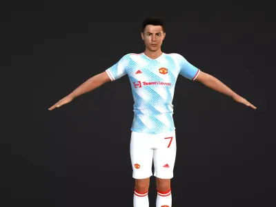 Cristiano Ronaldo - Manchester United Low-poly 3D model