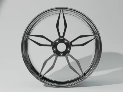 Sport Car Wheel Low-poly 3D model
