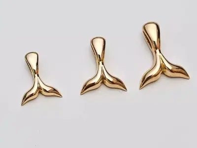 Whale Tail Pendant 3D print model
