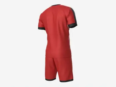 Soccer T-shirt and Shorts Red 3D model