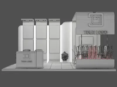 Booth Exhibition Stand a428 3D model