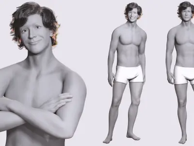 Download Free Rigged 3D Character Fully Rigged Optimized Free low-poly 3D model