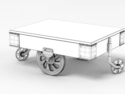 Industrial Side Table 1 3D model