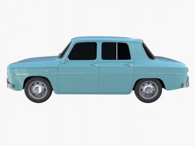 Renault 8 Light Blue 3D model