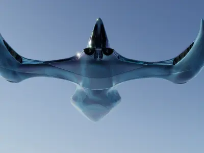 Sci fi aircraft Free 3D model