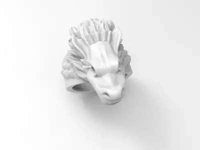  WOLF RING 3D model