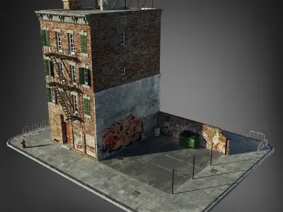 New York Building Low-poly 3D model