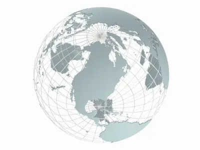 Globe News Skeleton Concrete Color 3D model