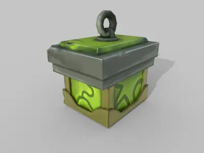Treasure BOX Low-poly 3D model