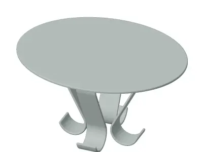 Plastic Premium Elliptical Table Toy 3D model