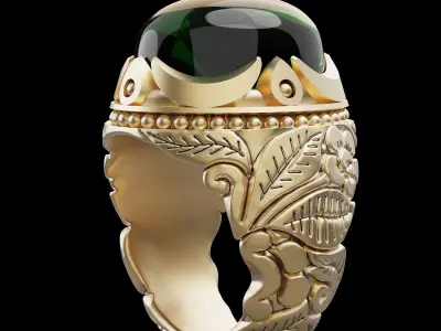 Lux ring silver gold sterling printable jewelry 3D model 3D print model 3