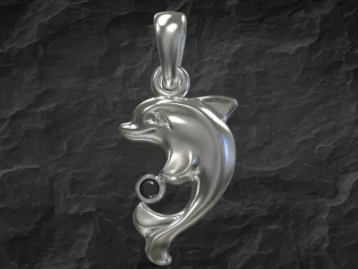 Pendant Dolphin 3D print model