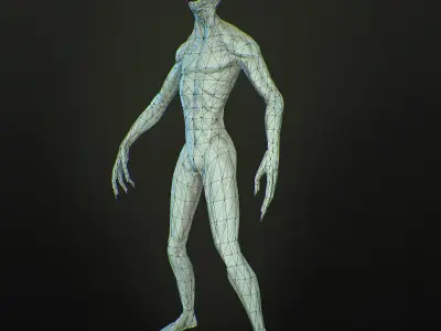 Character Reptile Animation Rig  Low-poly 3D model