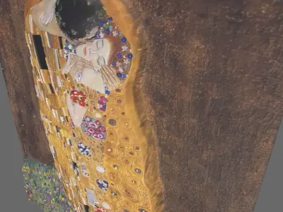 THE KISS by GUSTAV KLIMT bas relief for 3d printing 3D print model