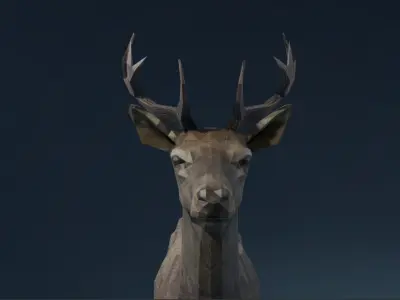 Deer Game Ready Model Low-poly 3D model