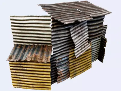 Salvage Metal Collection PBR Low-poly 3D model