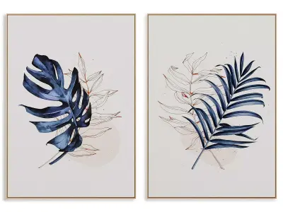 Abstract Painting Frame set 3D model 169