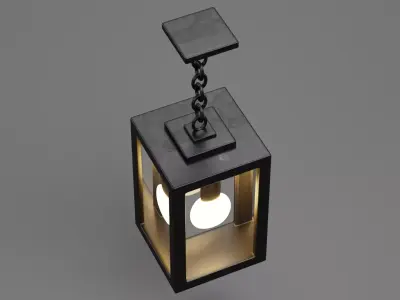 Lantern V3 - Modern Hanging Lamp Low-poly 3D model