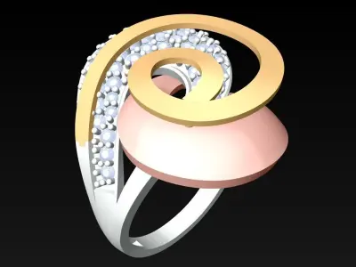 Diamond Ring - Womens Rings - SN698 3D print model