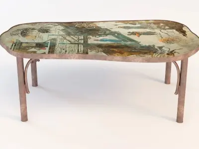 Classic Art Dining Table 3D model