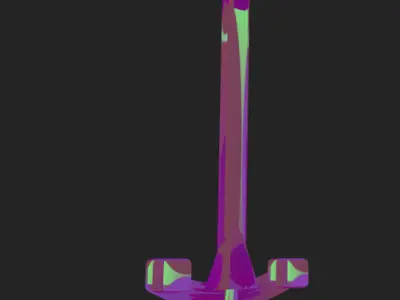 Epic Thunder blade  High-Quality Fantasy Sword 3D Model 3D model