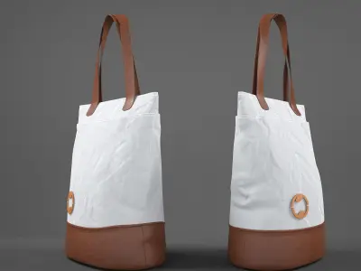 bag2 two tote bags 3D model