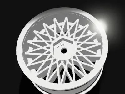 RC DRIFT CAR RIM 1 10 YABA KING MESH OFFSET -4 MM 3D print model