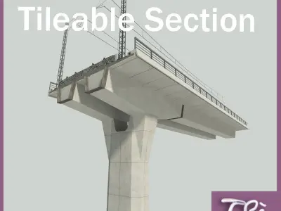RAILWAY VIADUCT SECTION 3D model